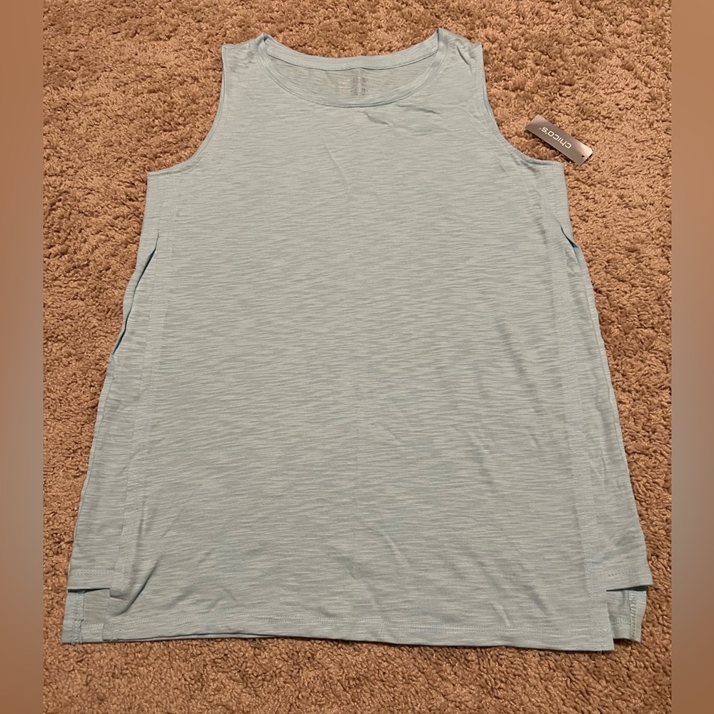 Chico’s size 1 Light Blue Sleeveless Top NWT